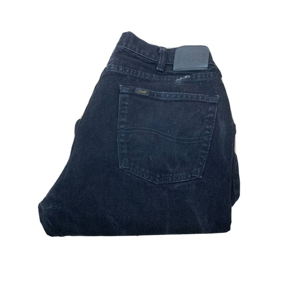 Lee Men's Regular Fit Straight Leg Jeans 36x30 Black Approx 34x30 - Picture 1 of 9